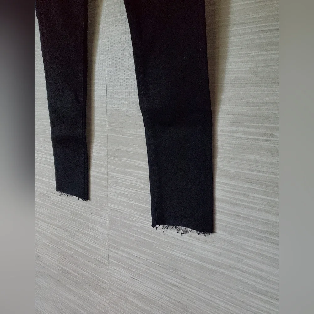 GAP High Rise Sculpt True Skinny Ankle Jeans RAW HEM Black Size 26/2 RT$99 NWT